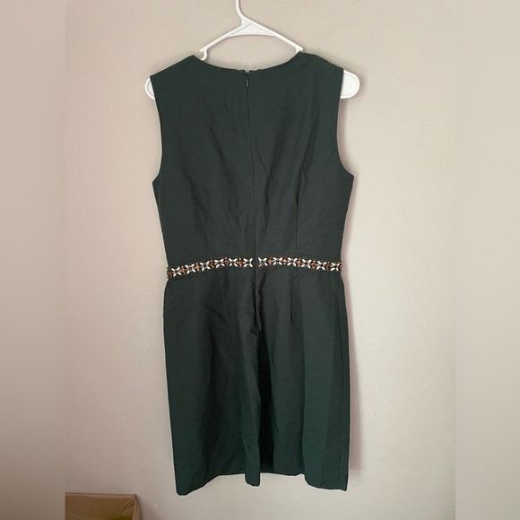 Boden Dark Green Embellished Sheath Midi Dress - Picture 5 of 7